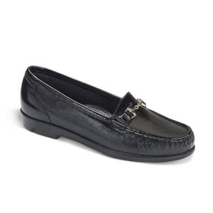 SAS 7.5 Wide Metro-P Loafer Moccasin Leather Flats